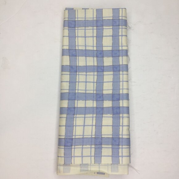 1/2 Yard Yd Blue White Gingham Plaid Checked Squares Chintz Quilting Fabric - Picture 4 of 4